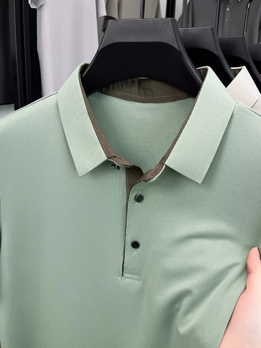 Men's Plus Size Button Detail Short Sleeve Polo | Tampa Bay Discounts