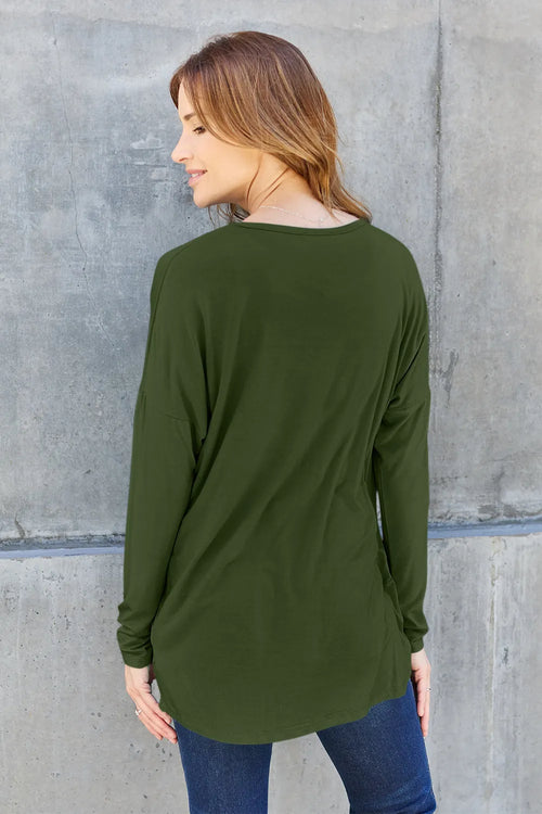 basic-bae-full-size-round-neck-dropped-shoulder-t-shirt image 2