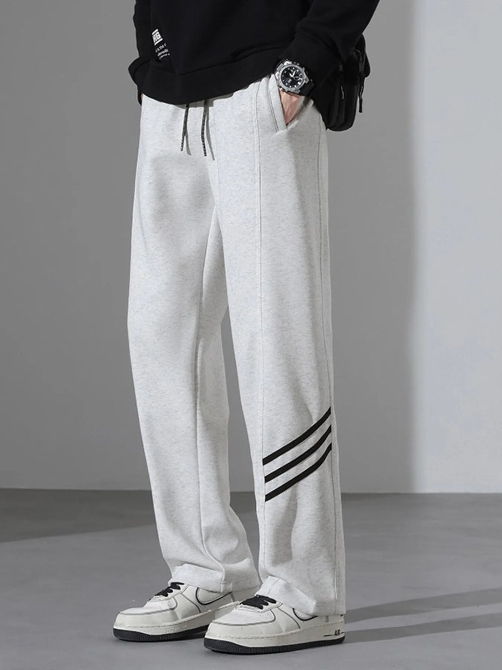 Men's Full Size Casual Loose Fit Sweatpants with Stripes Plus Size | Tampa Bay Discounts