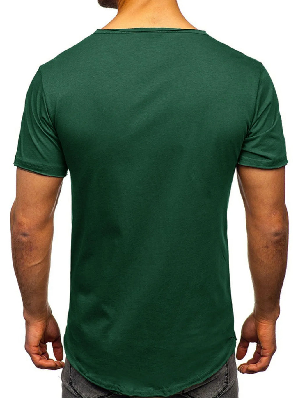 Men's V-Neck Henley Polo T-Shirt | Tampa Bay Discounts