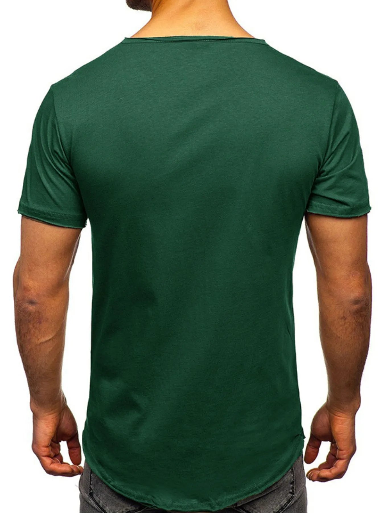 Men's V-Neck Henley Polo T-Shirt | Tampa Bay Discounts
