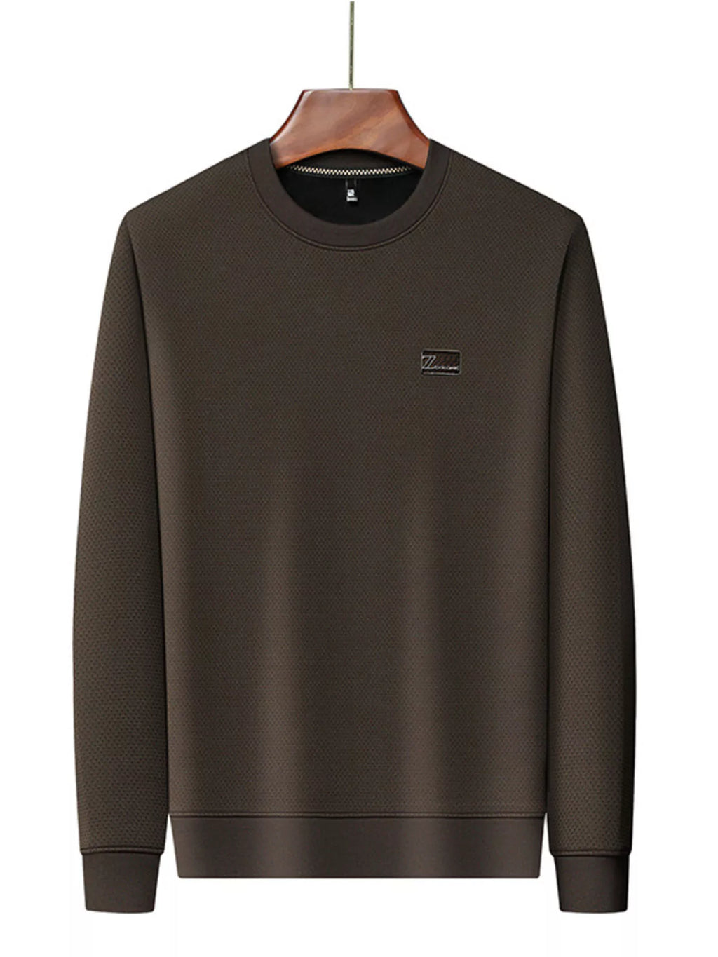 Men's Plus Size Textured Long Sleeve Casual T-Shirt | Tampa Bay Discounts