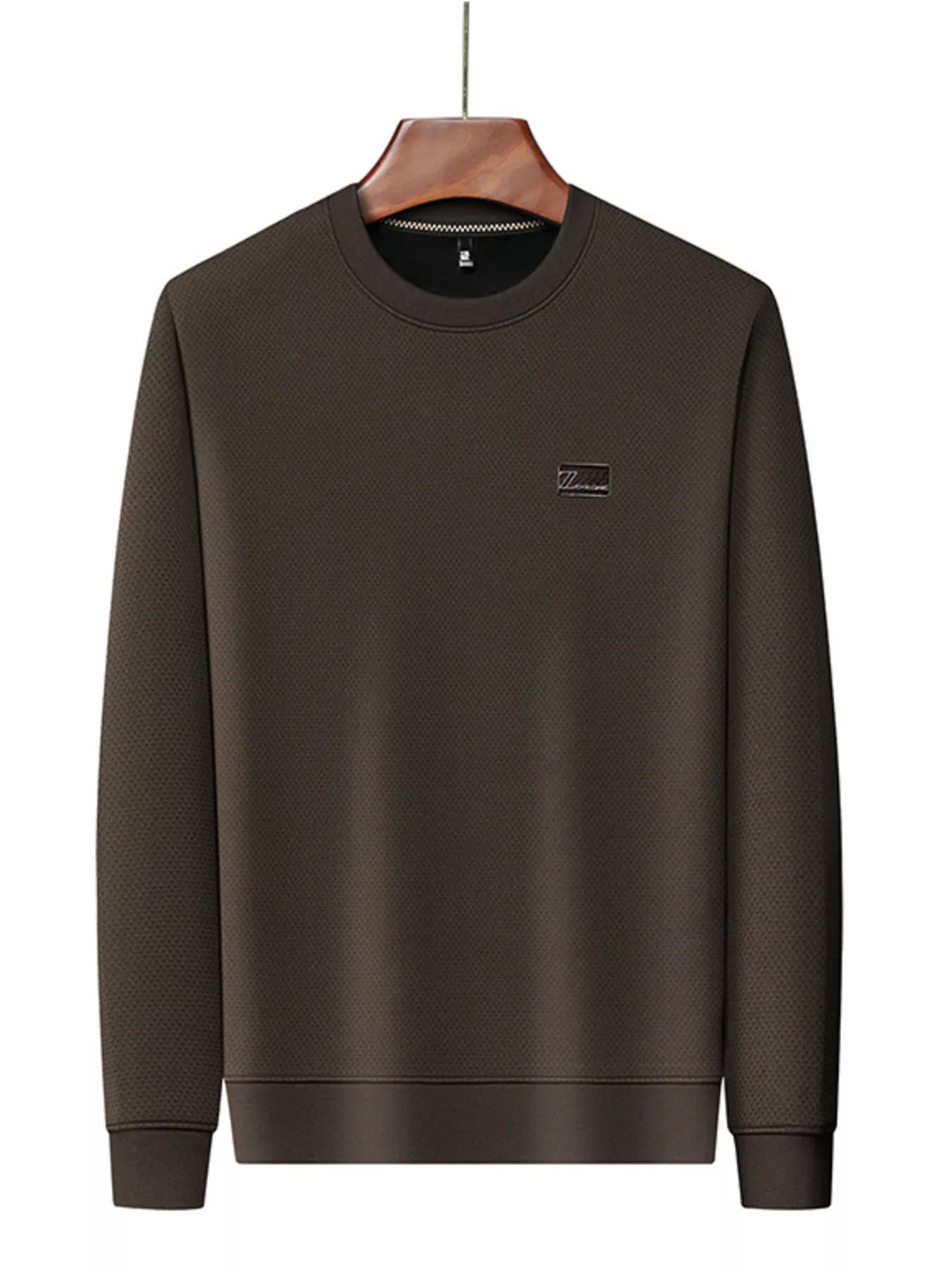 Men's Plus Size Textured Long Sleeve Casual T-Shirt | Tampa Bay Discounts