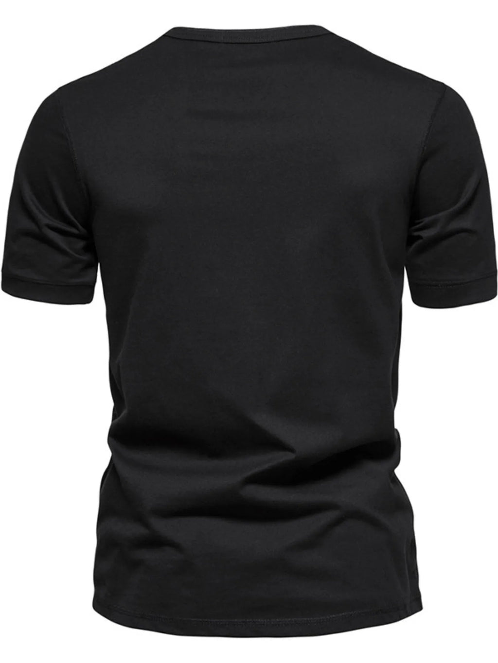 Men's Full Size Henley Style T-Shirt with Button Detail Plus Size | Tampa Bay Discounts