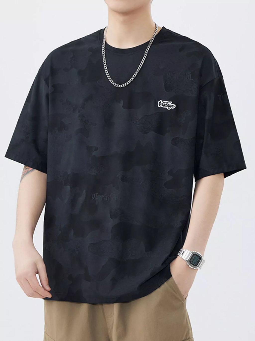 Men's Plus Size Round Neck Relaxed Fit T-Shirt | Tampa Bay Discounts