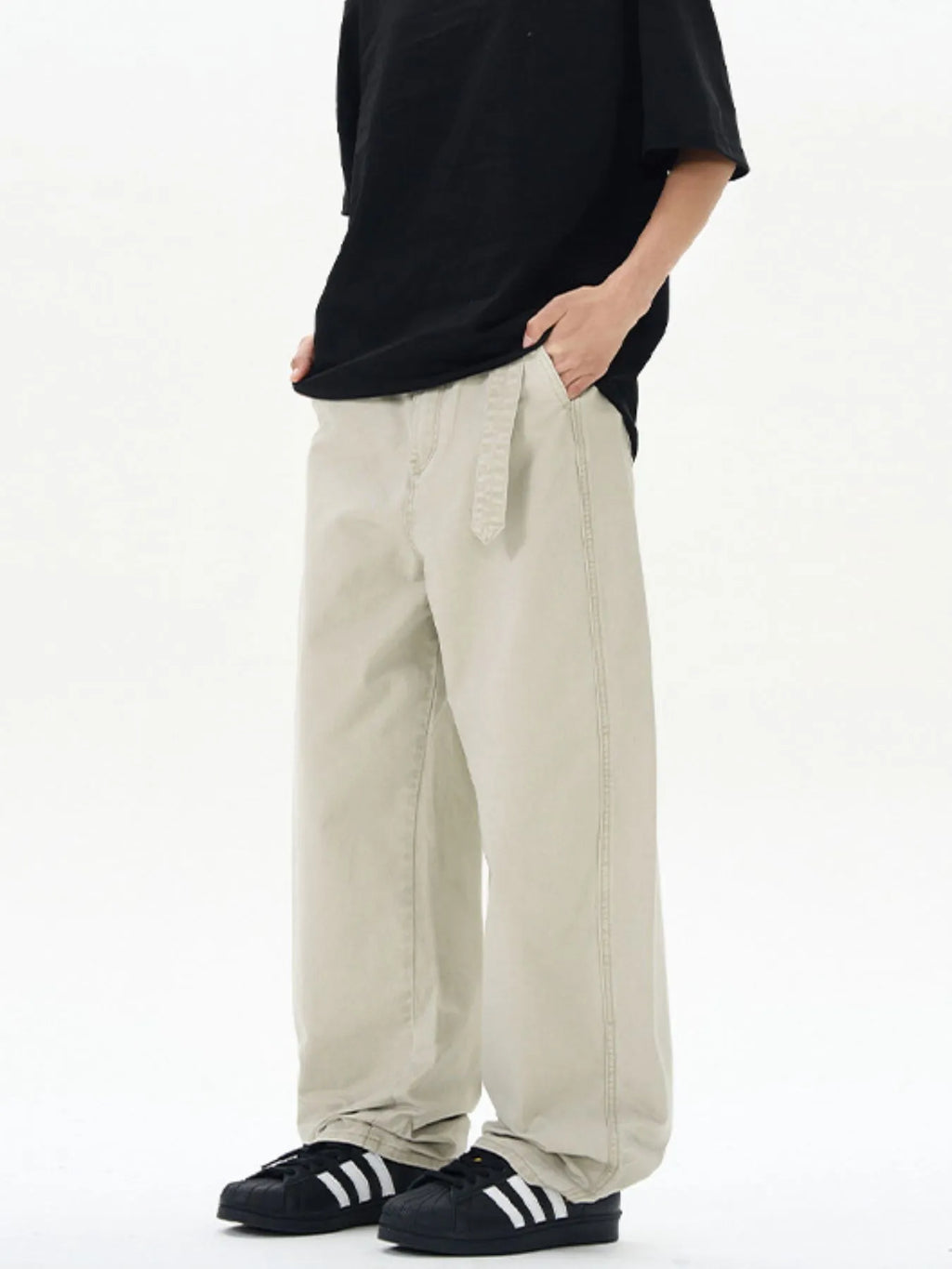 Men's Full Size Washed Wide Leg Cargo Pants Plus Size | Tampa Bay Discounts