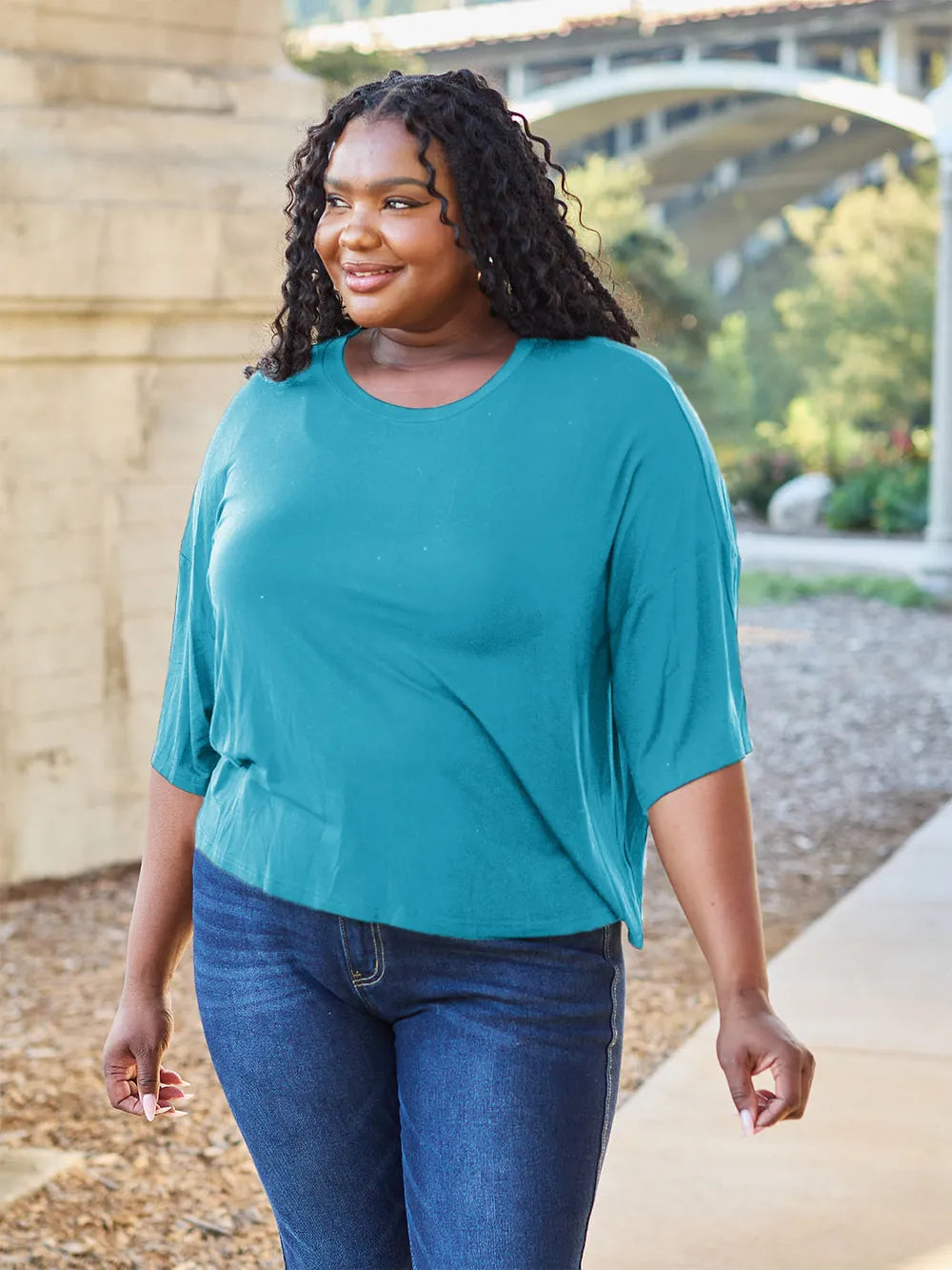 basic-bae-full-size-round-neck-drop-shoulder-t-shirt image 14