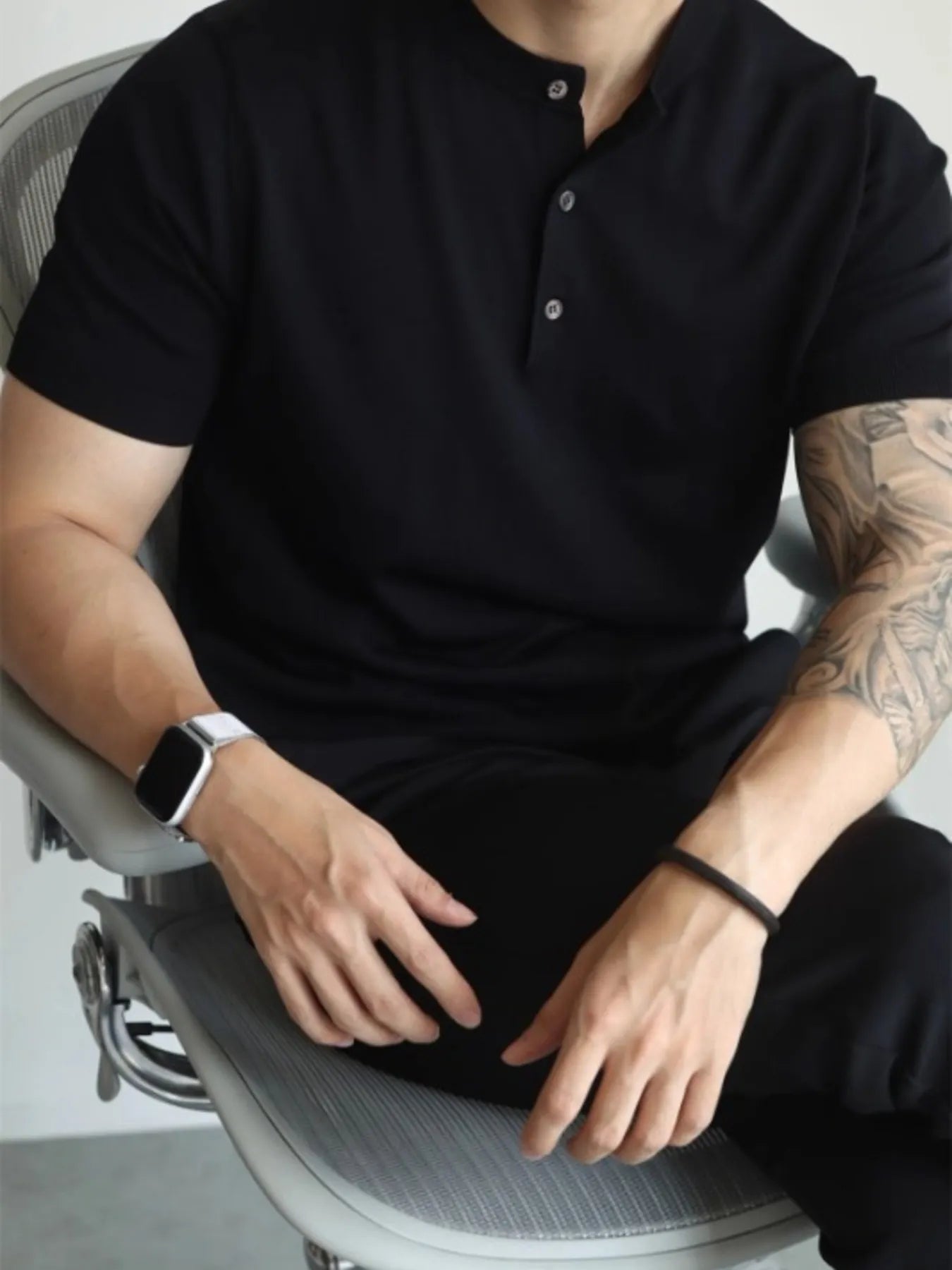 Men's Button Detail Short Sleeve T-Shirt | Tampa Bay Discounts