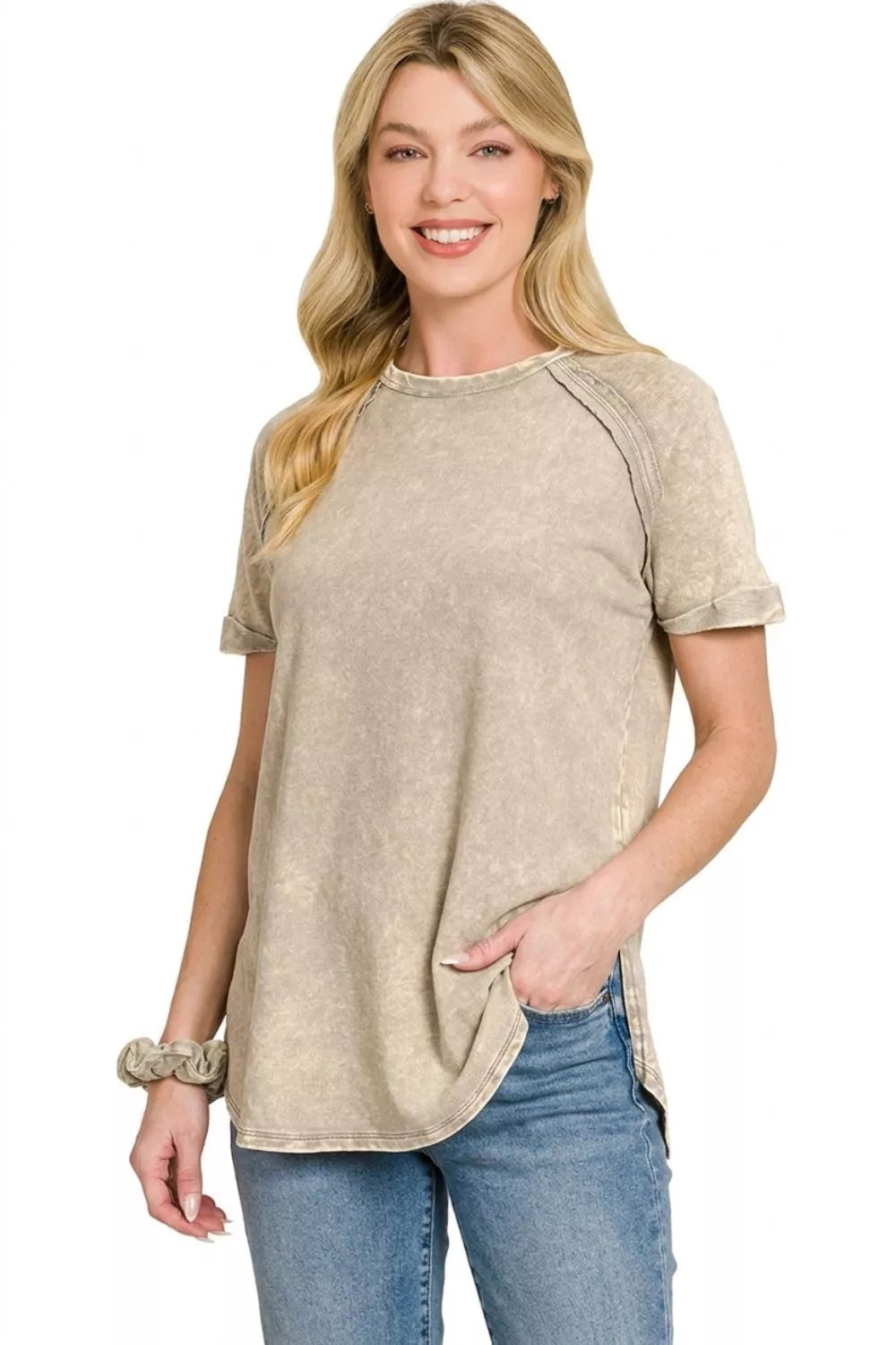 zenana-french-terry-washed-curved-hem-top-1 image 3