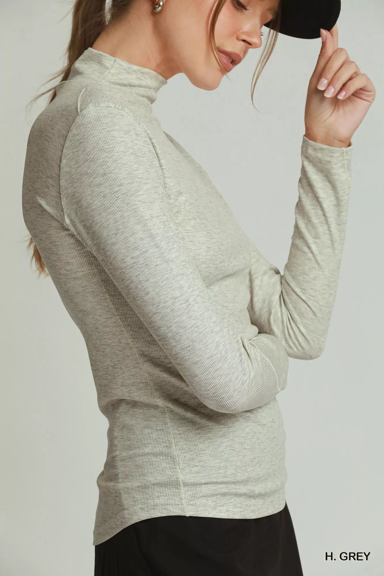 umgee-long-sleeve-mock-neck-top-1 image 2