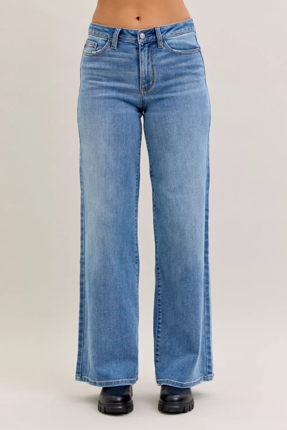 judy-blue-mid-rise-retro-wide-leg-jeans Image 1