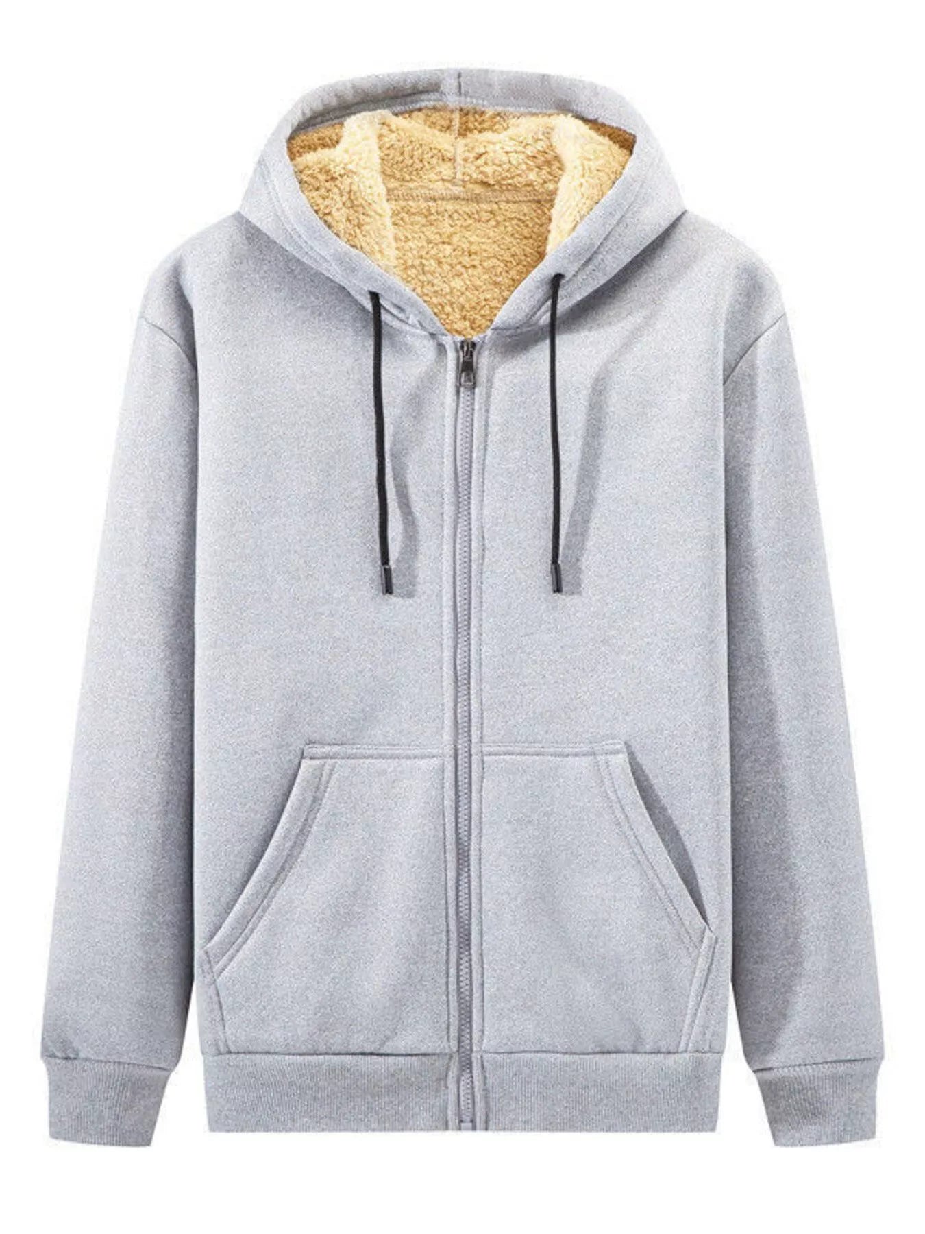 Men's Plus Size Sherpa Lined Zip Up Hoodie | Tampa Bay Discounts