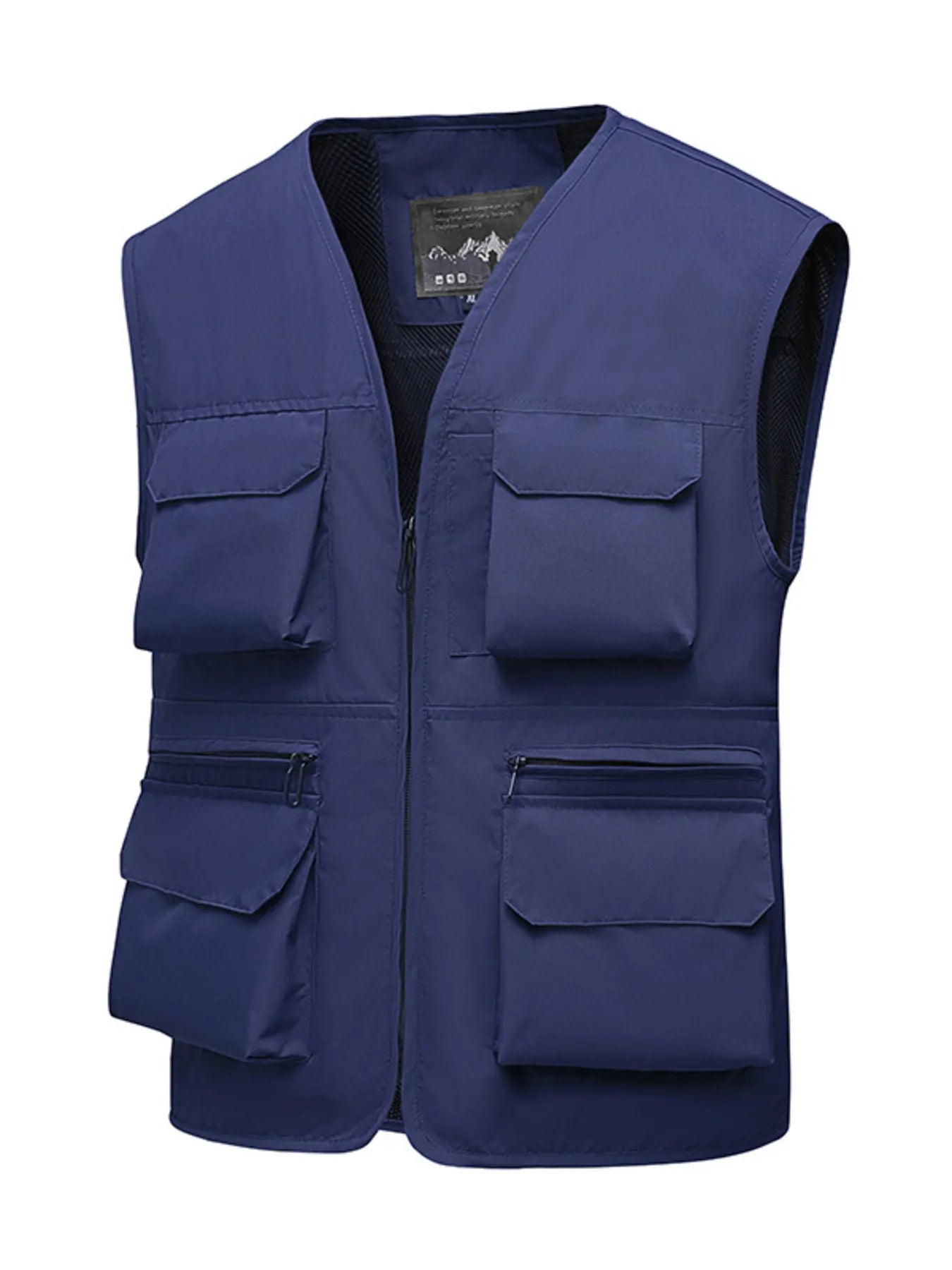 Men's Full Size Multi-Pocket Zip Up Vest Plus Size | Tampa Bay Discounts