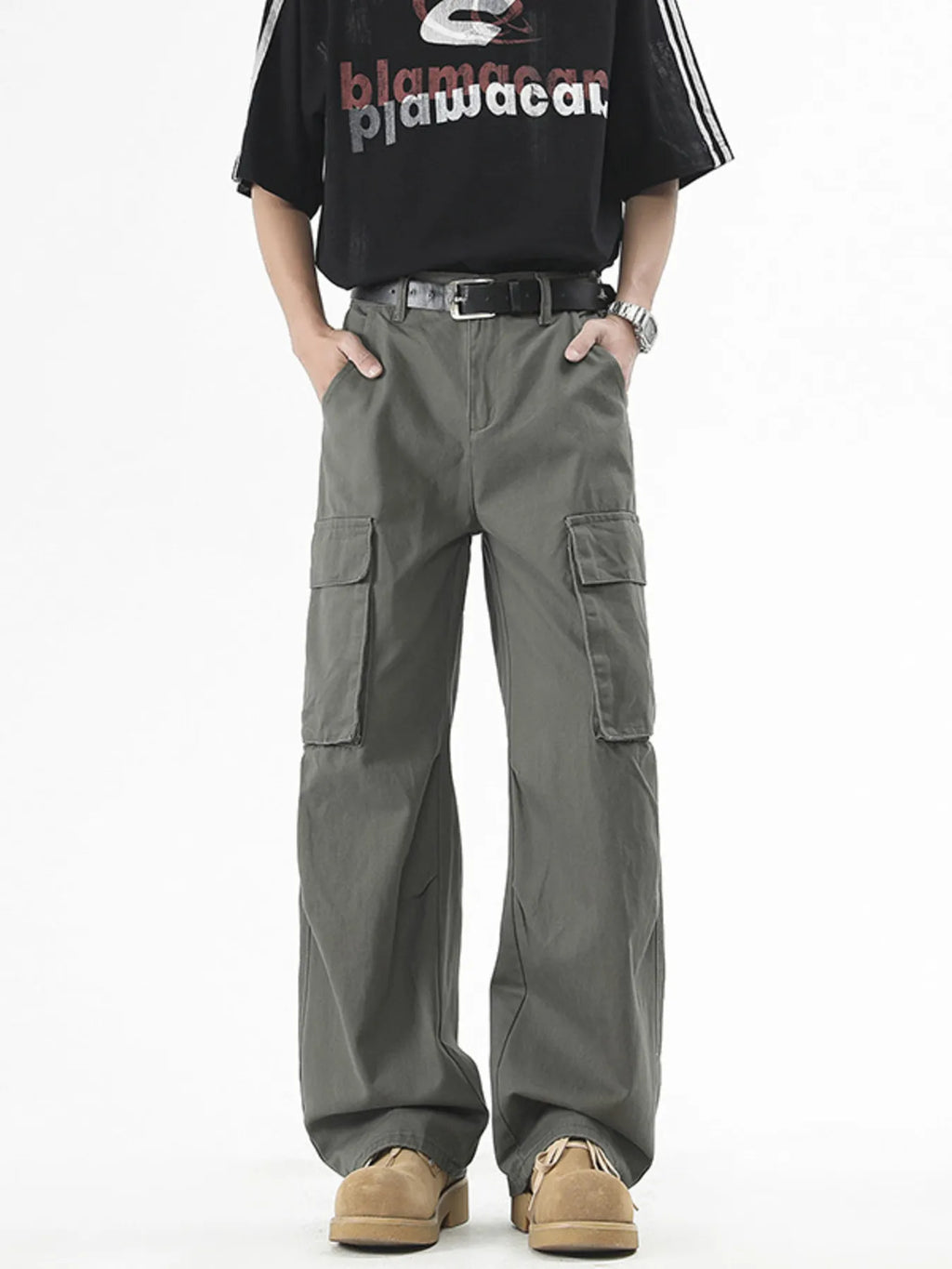 Men's Plus Size Wide Leg Cargo Pants | Tampa Bay Discounts