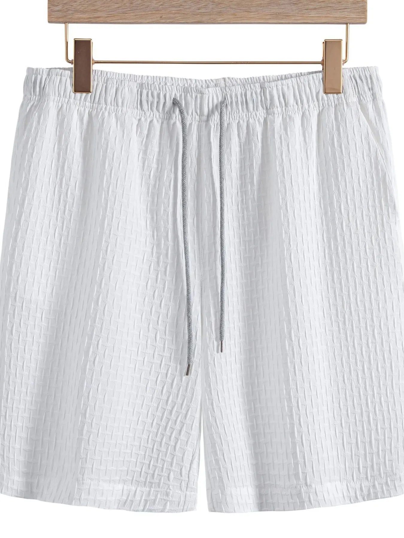 Men's Classic Textured Shorts with Elastic Waist | Tampa Bay Discounts