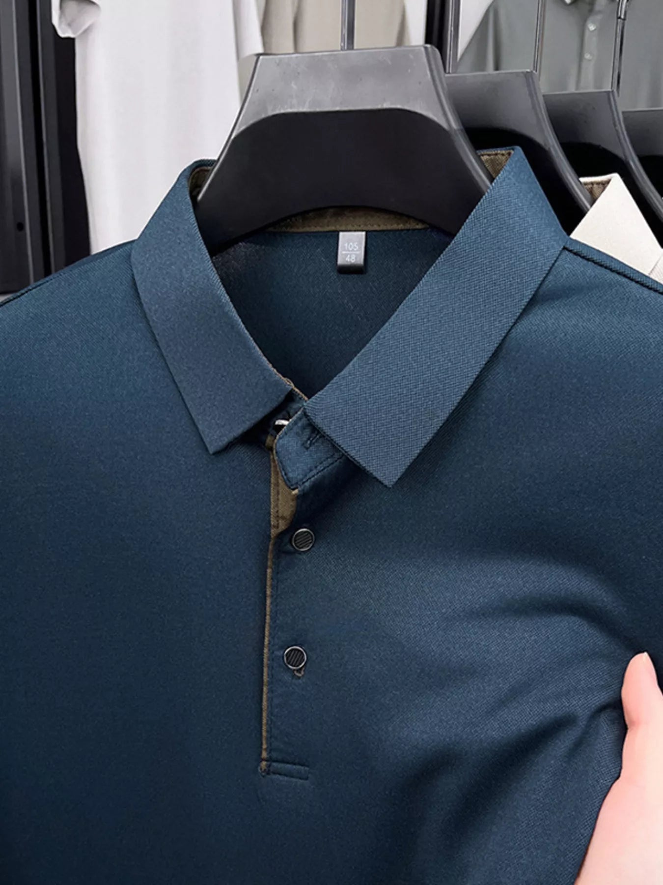 Men's Plus Size Button Detail Short Sleeve Polo | Tampa Bay Discounts