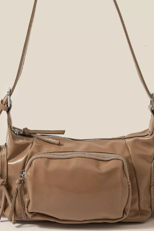 fame-glossy-faux-leather-multi-pocket-hand-bag-1 2
