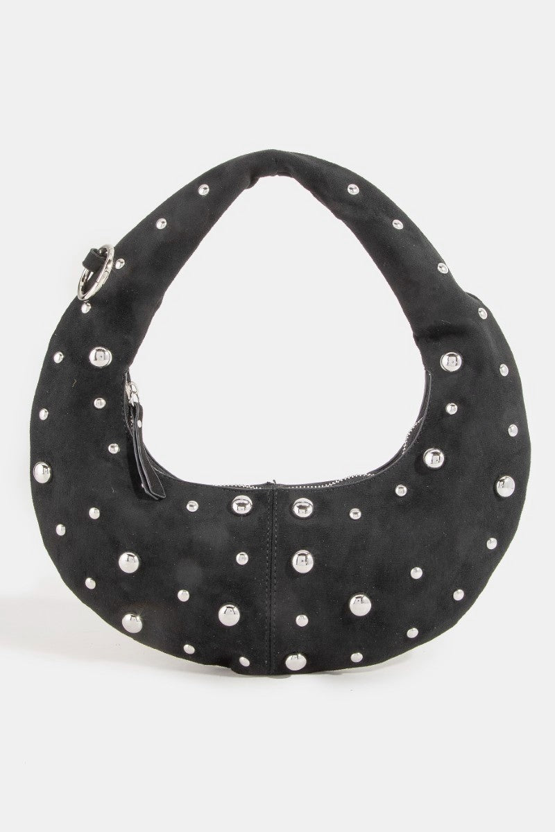 fame-dome-studded-chrome-crescent-hand-bag 8