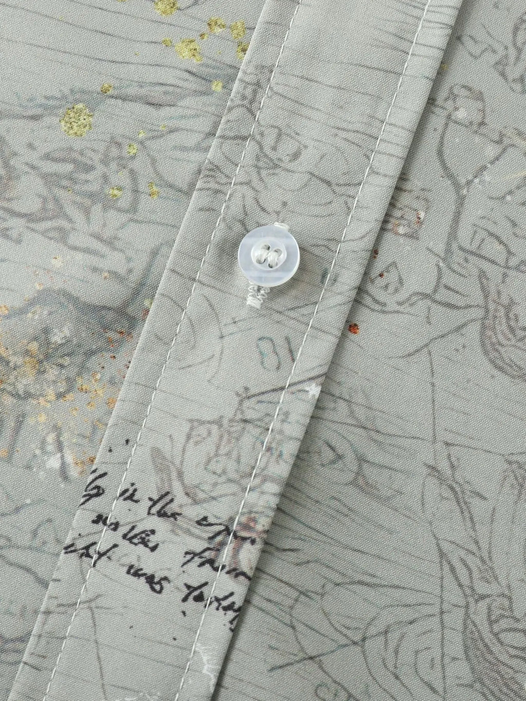 Men's Vintage Map Print Short Sleeve Button Down Shirt | Tampa Bay Discounts