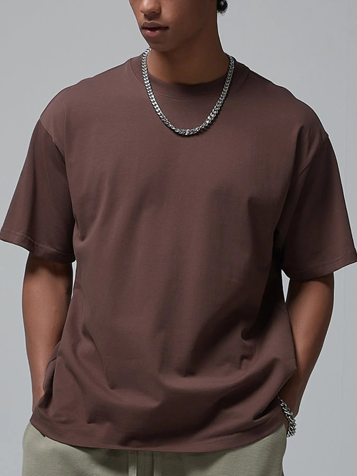 Men's Oversized Casual Round Neck T-Shirt | Tampa Bay Discounts