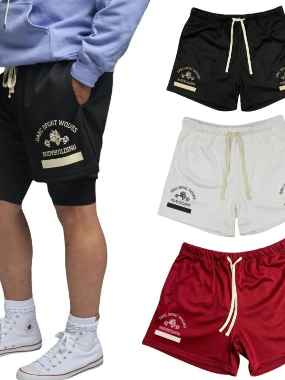Men's Plus Size Graphic Drawstring Active Shorts | Tampa Bay Discounts
