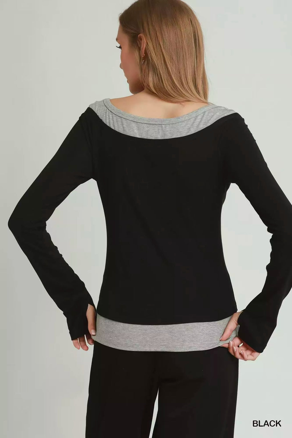 umgee-layered-twofer-long-sleeve-top-1 image 3