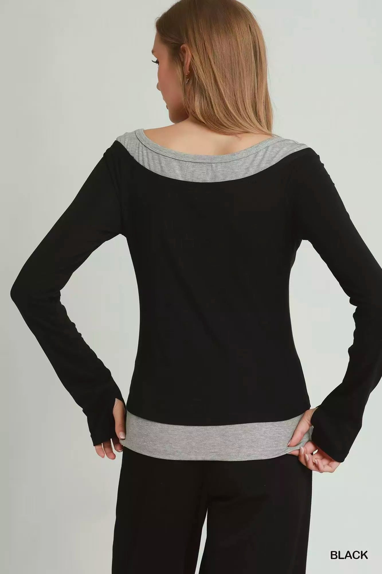 umgee-layered-twofer-long-sleeve-top-1 image 3