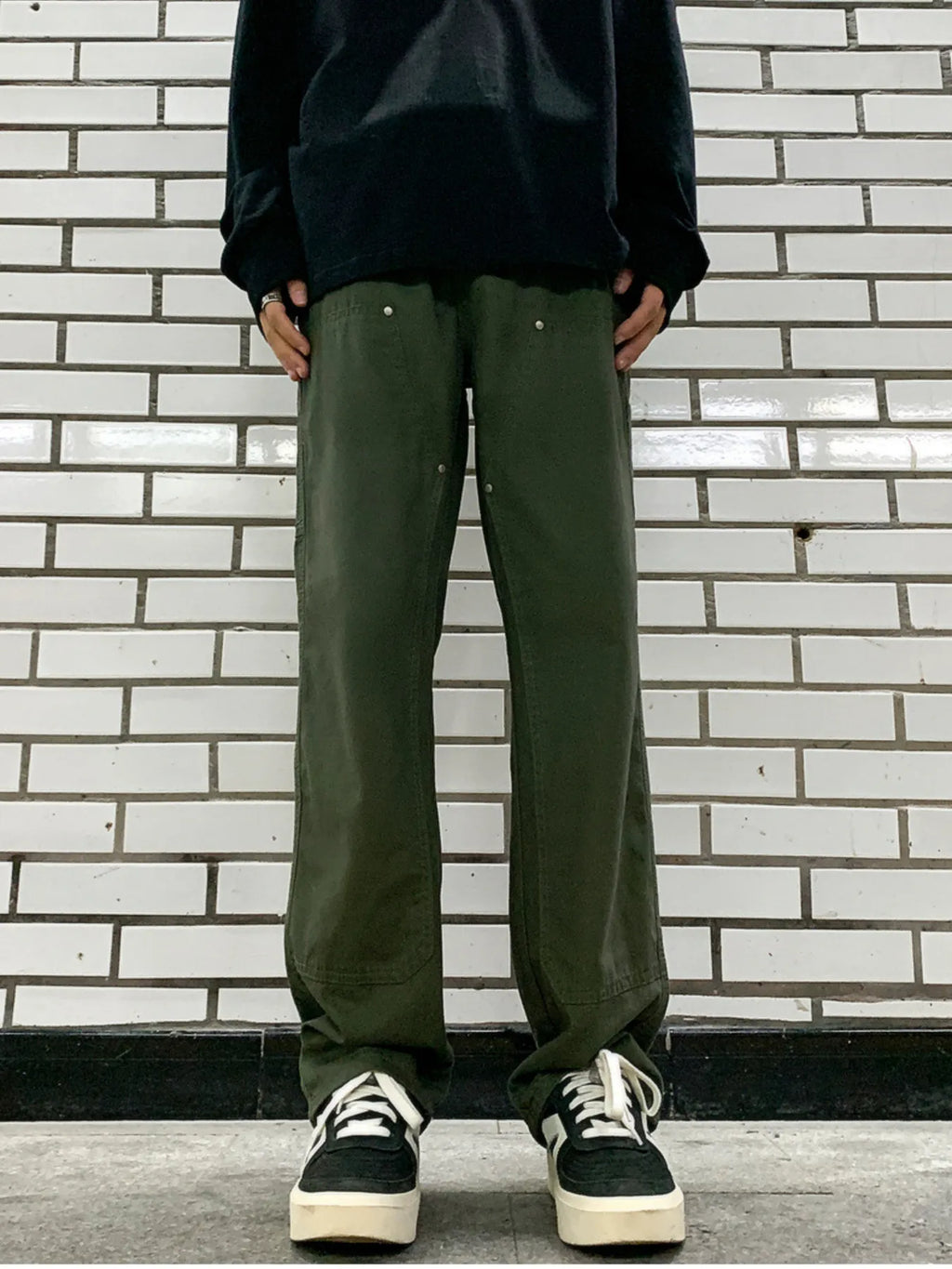 Men's Full Size Relaxed Fit Rivet Decorn Cargo Pants Plus Size | Tampa Bay Discounts