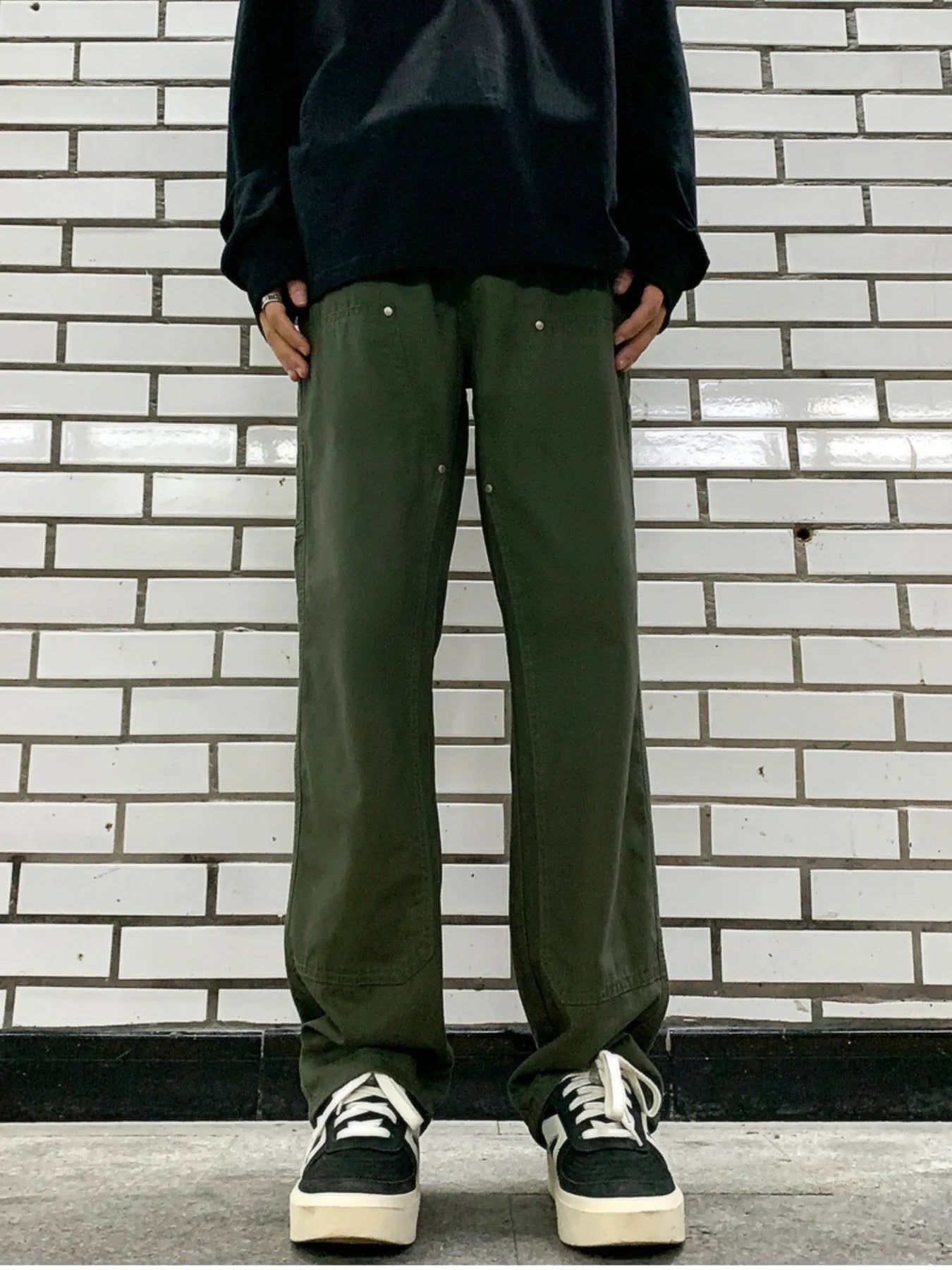 Men's Full Size Relaxed Fit Rivet Decorn Cargo Pants Plus Size | Tampa Bay Discounts