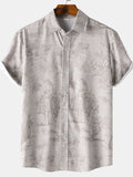 Men's Vintage Print Short Sleeve Casual Shirt | Tampa Bay Discounts