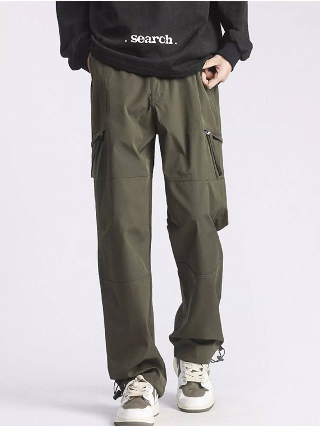 Men's Full Size Relaxed Fit Cargo Pants with Pockets Plus Size | Tampa Bay Discounts