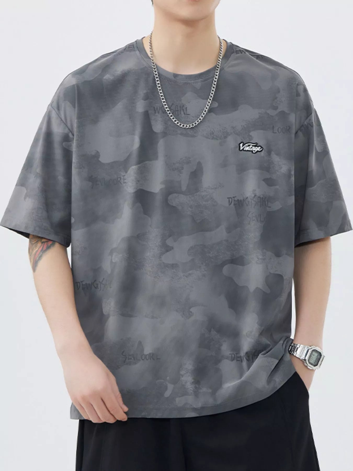 Men's Plus Size Round Neck Relaxed Fit T-Shirt | Tampa Bay Discounts