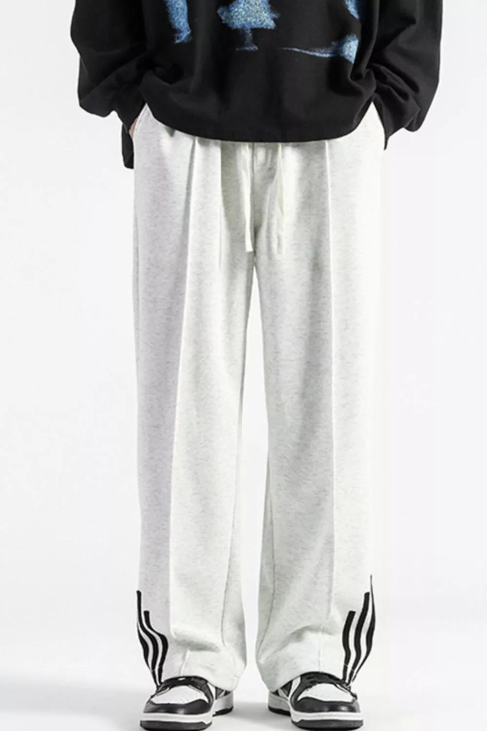 Men's Plus Size Casual Loose Fit Sweatpants with Striped Detail | Tampa Bay Discounts