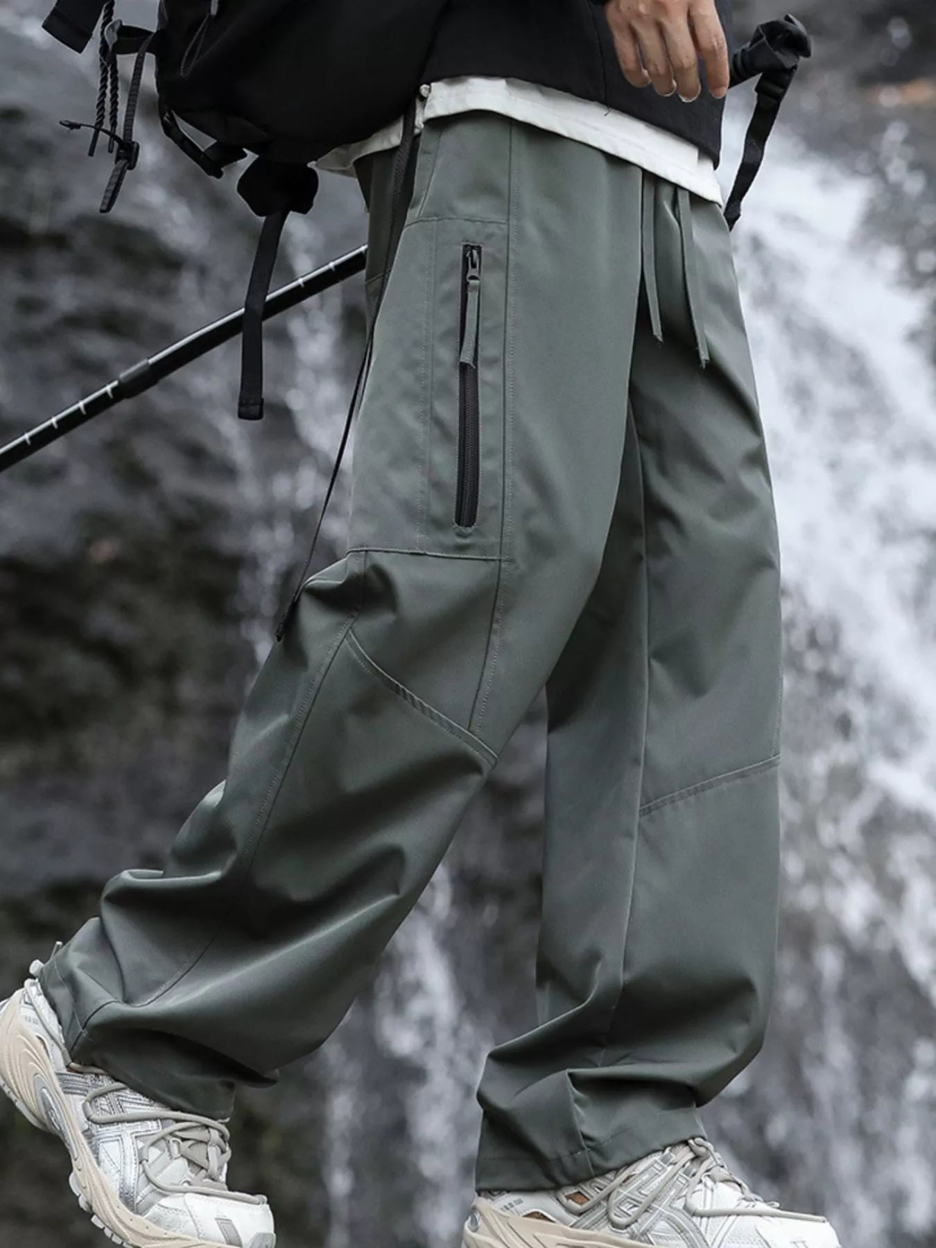Men's Plus Size Relaxed Fit Cargo Pants with Zipper Pockets | Tampa Bay Discounts