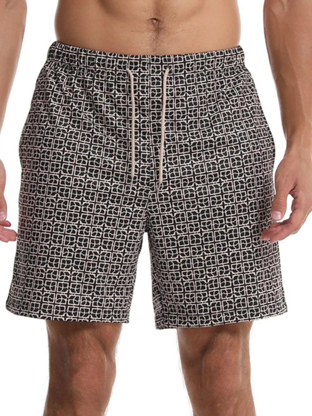 Men's Drawstring Printed Shorts with Pockets | Tampa Bay Discounts