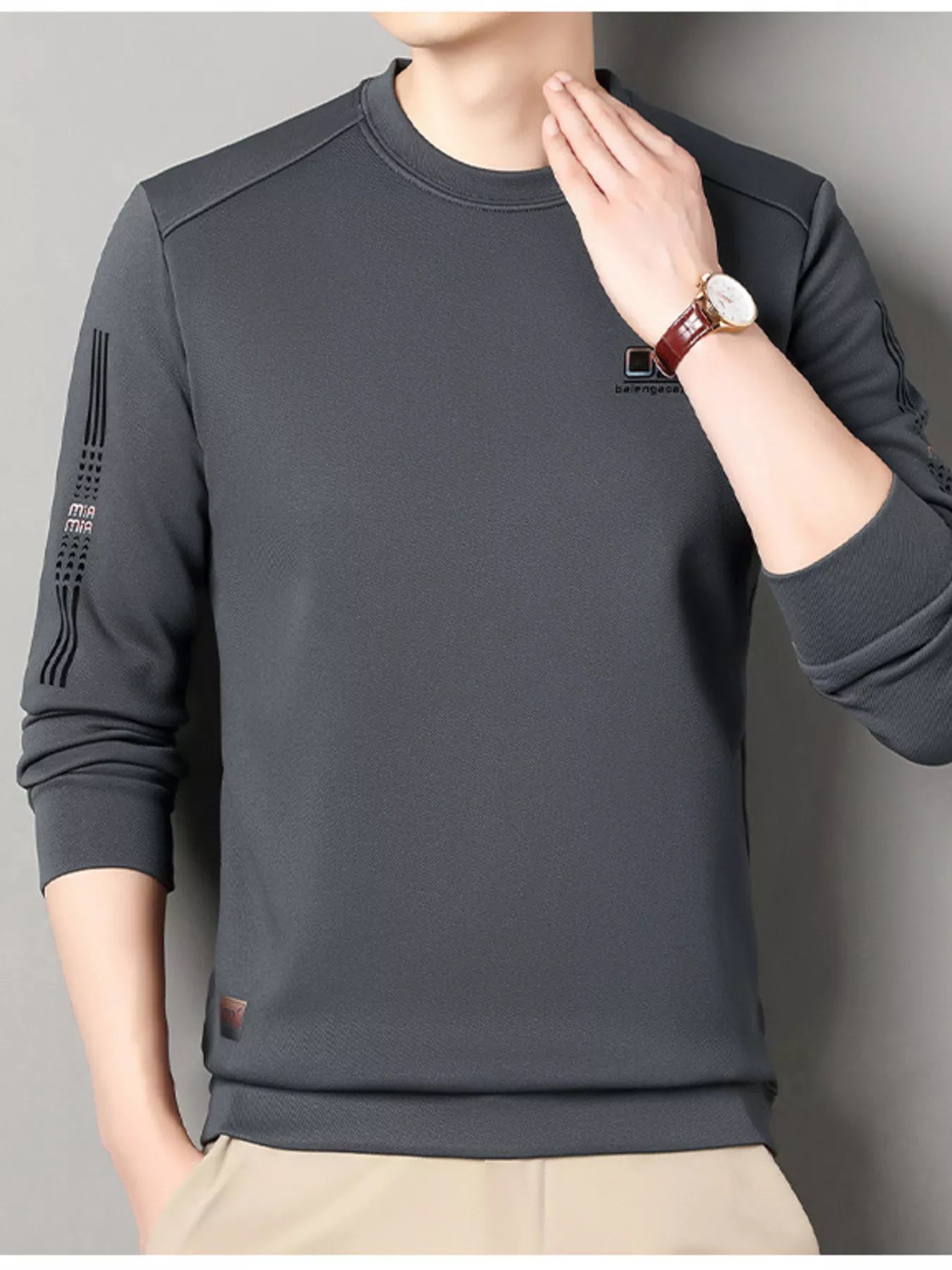 Men's Plus Size Casual Long Sleeve T-Shirt | Tampa Bay Discounts