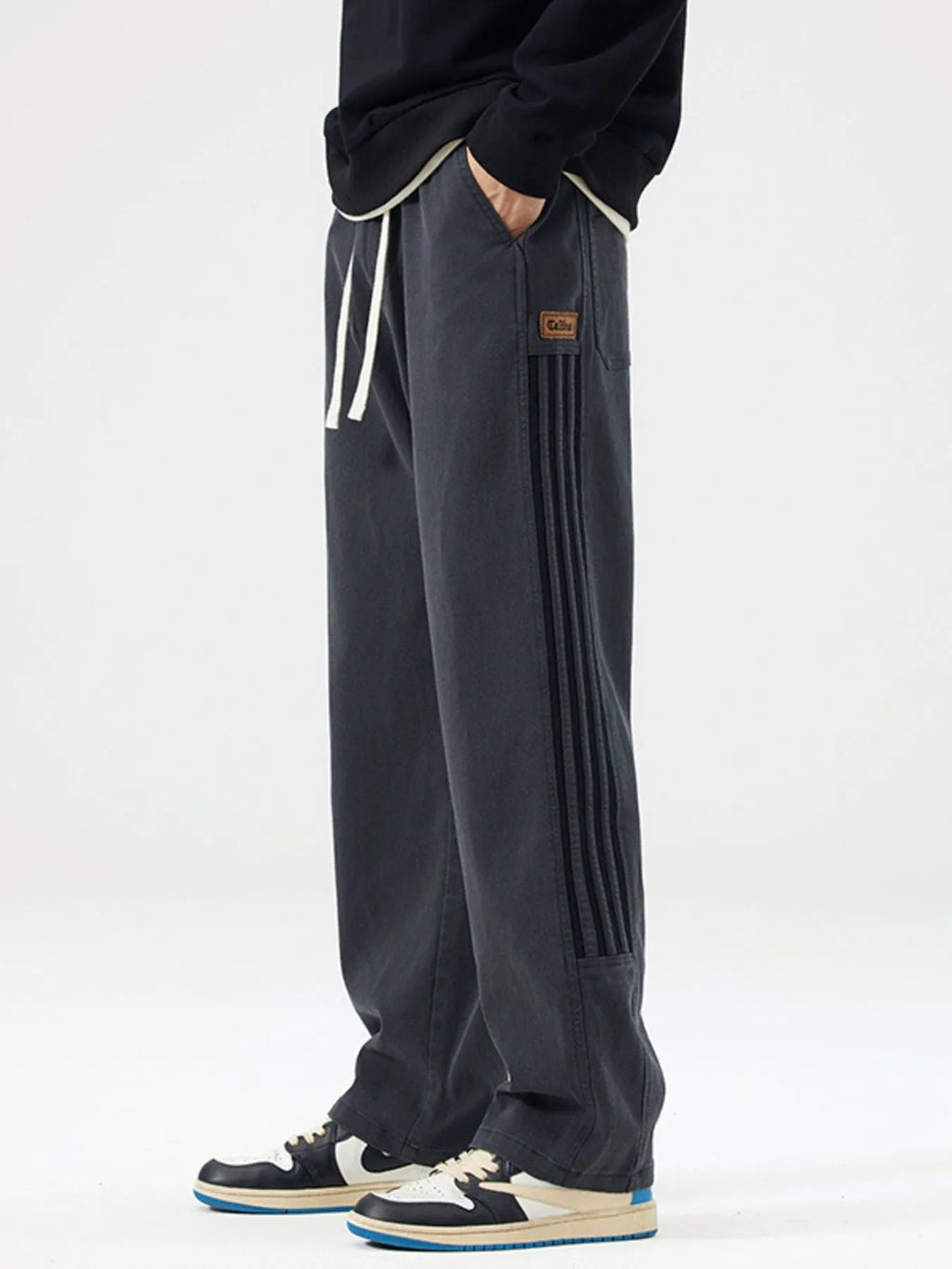 Men's Full Size Drawstring Wide Leg Pants Plus Size | Tampa Bay Discounts