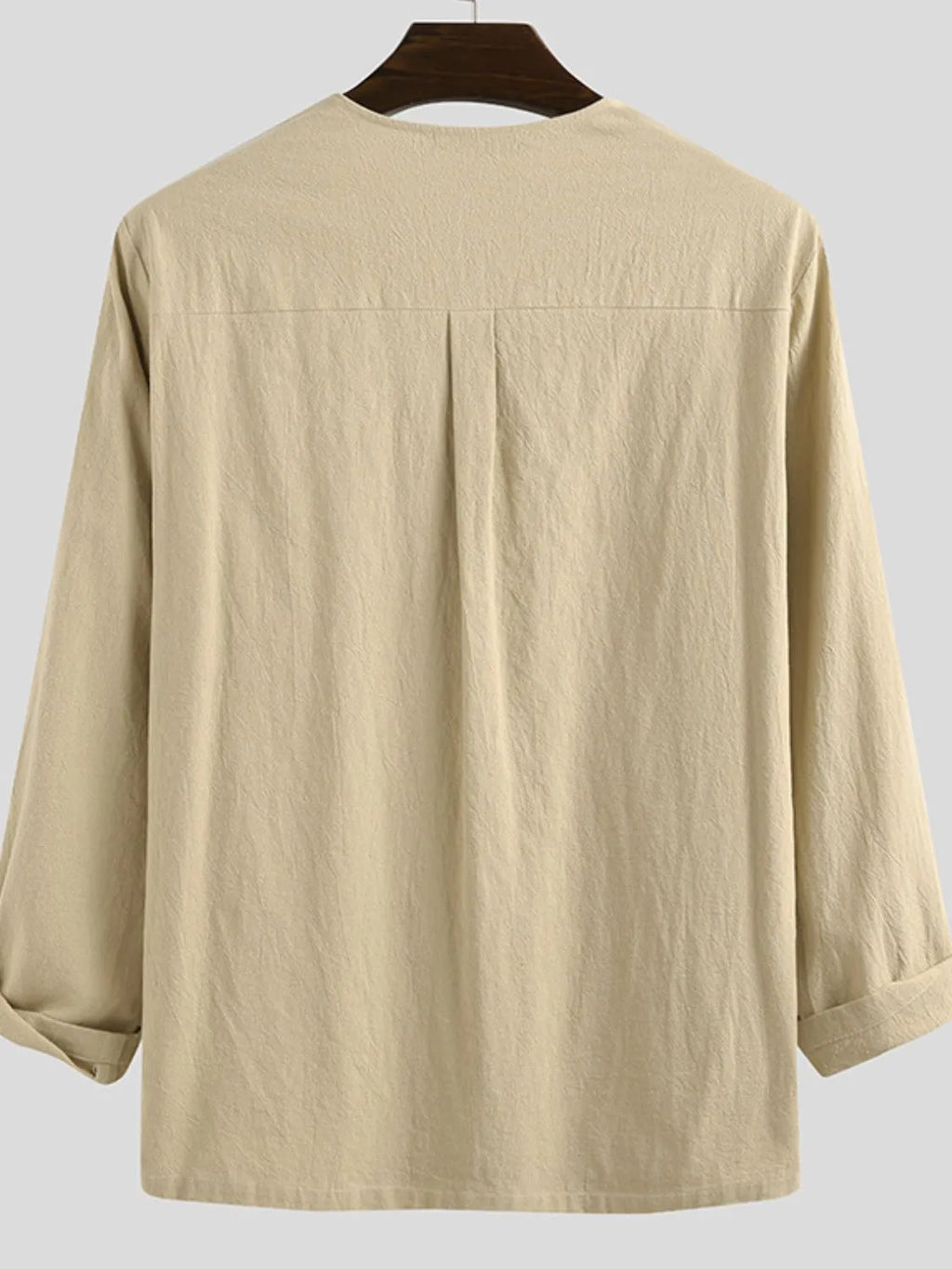 Men's Full Size Casual Lace-Up Long Sleeve Blouse Plus Size | Tampa Bay Discounts