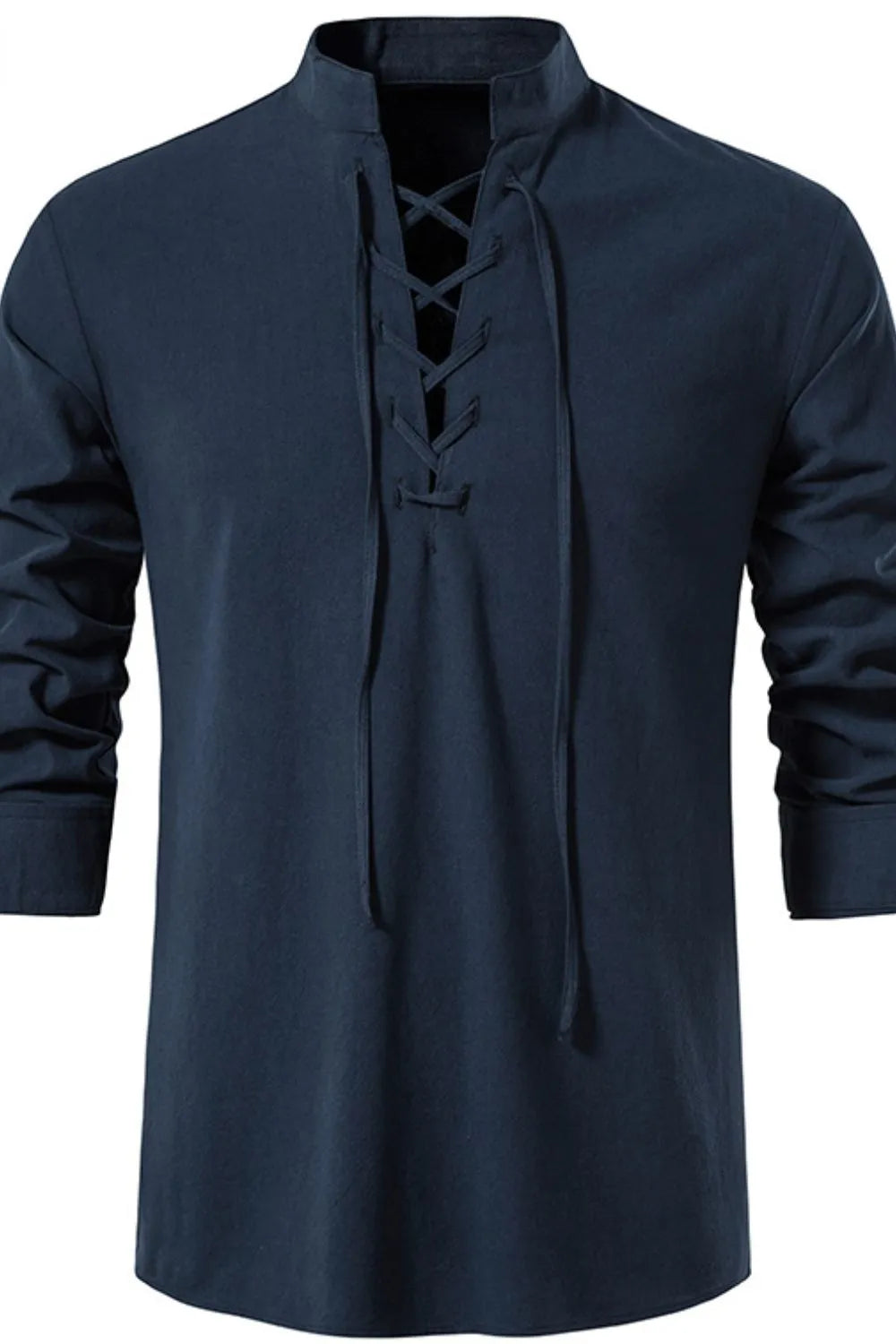 Men's Lace Up Long Sleeve Blouse | Tampa Bay Discounts
