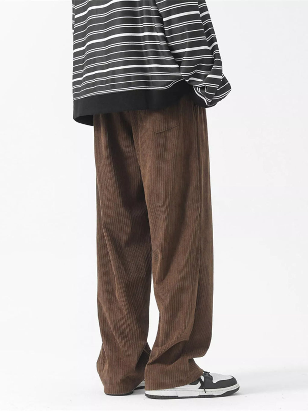 Men's Full Size Drawstring Wide Leg Corduroy Pants Plus Size | Tampa Bay Discounts