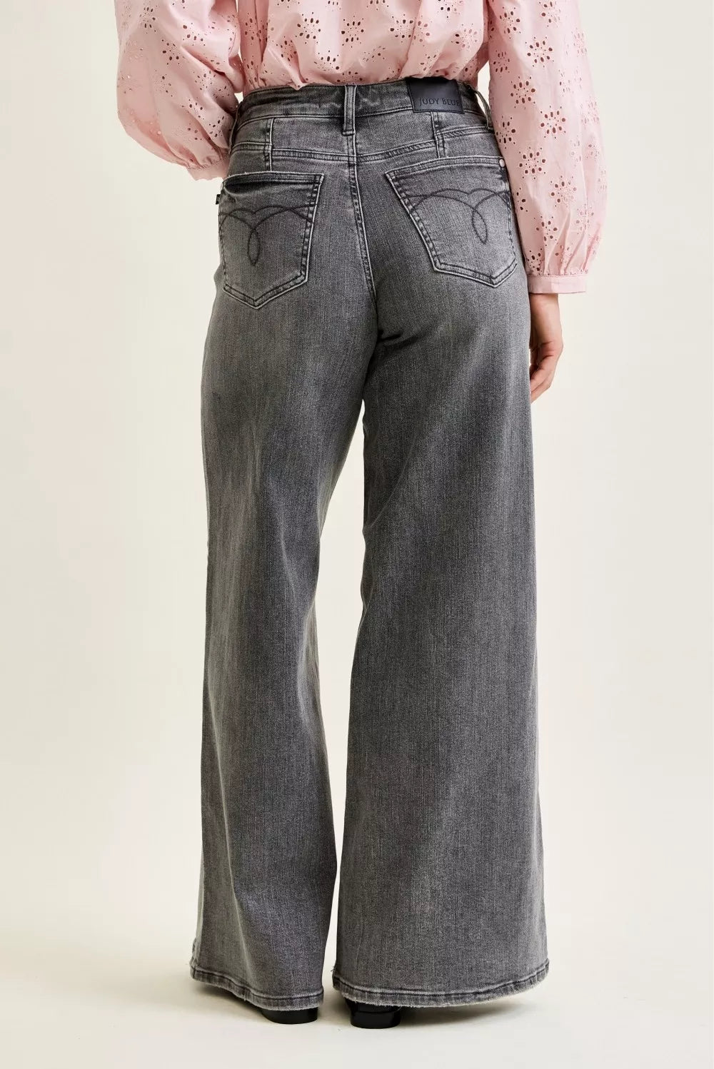 judy-blue-mid-rise-palazzo-split-back-yoke Image 5