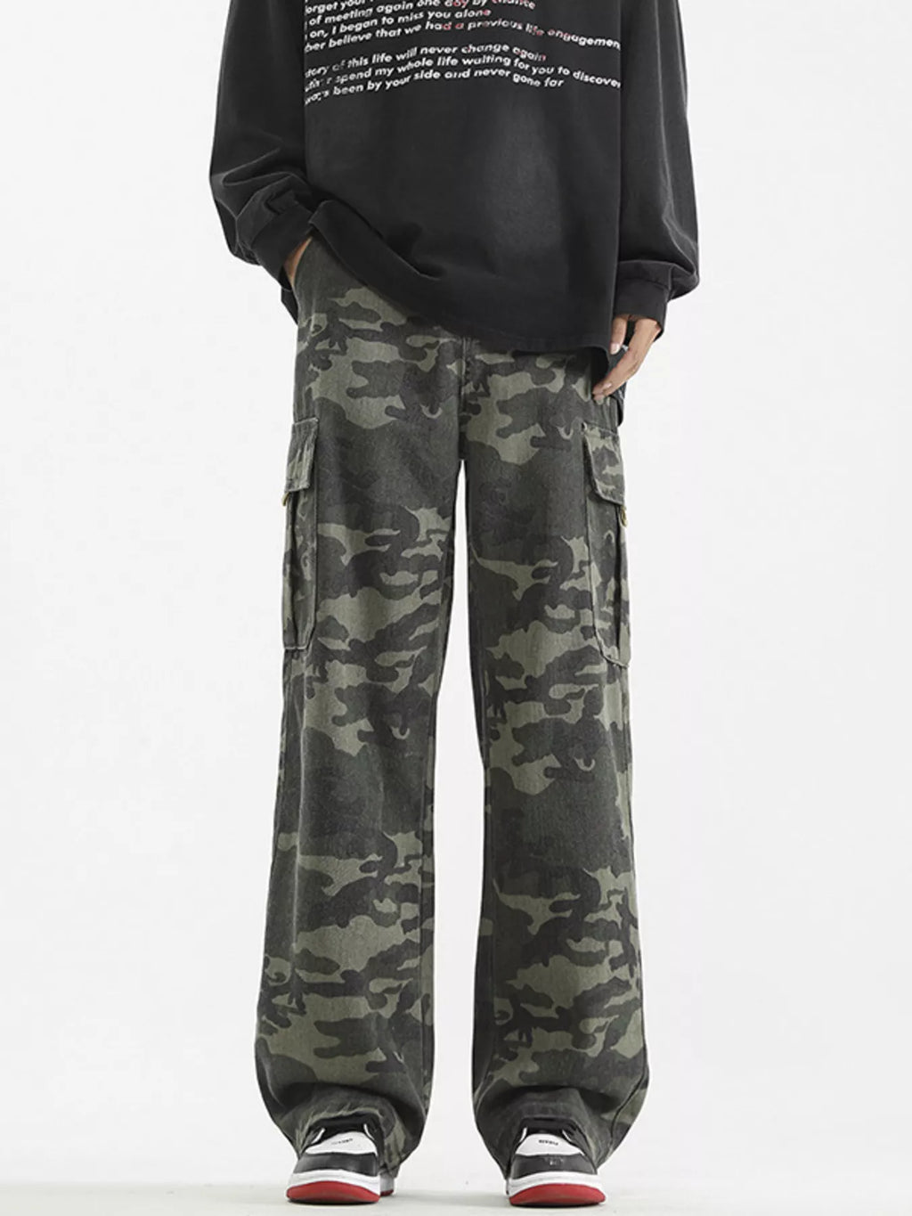 Men's Plus Size Loose Fit Camouflage Cargo Pants | Tampa Bay Discounts