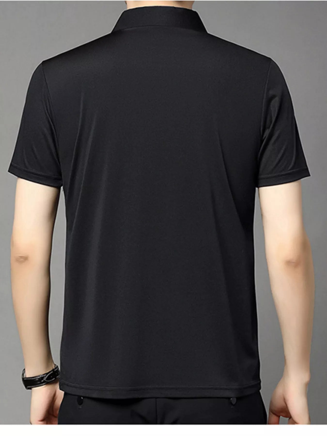 Men's Plus Size Button Detail Short Sleeve Polo | Tampa Bay Discounts
