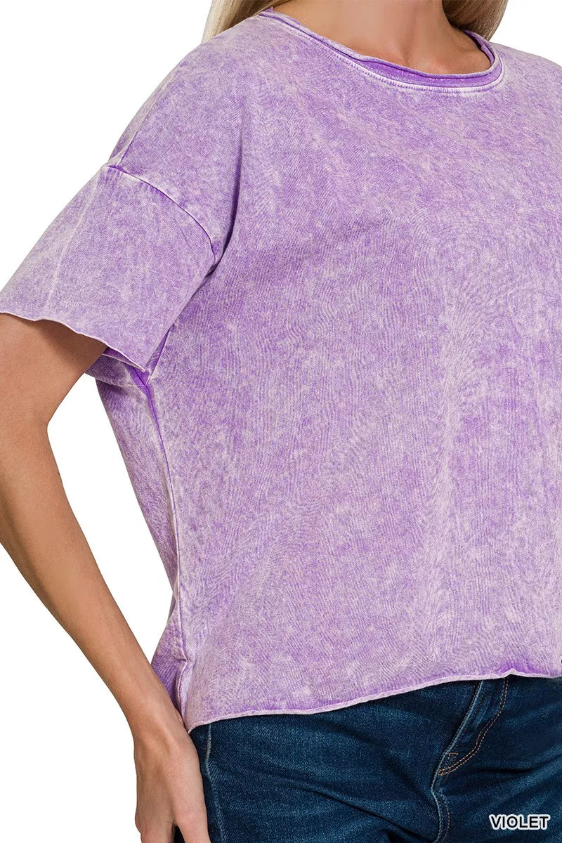 zenana-halo-washed-cotton-short-sleeve-top image 4