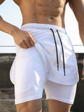 Men's Drawstring Active Shorts with Built-In Compression Liner | Tampa Bay Discounts