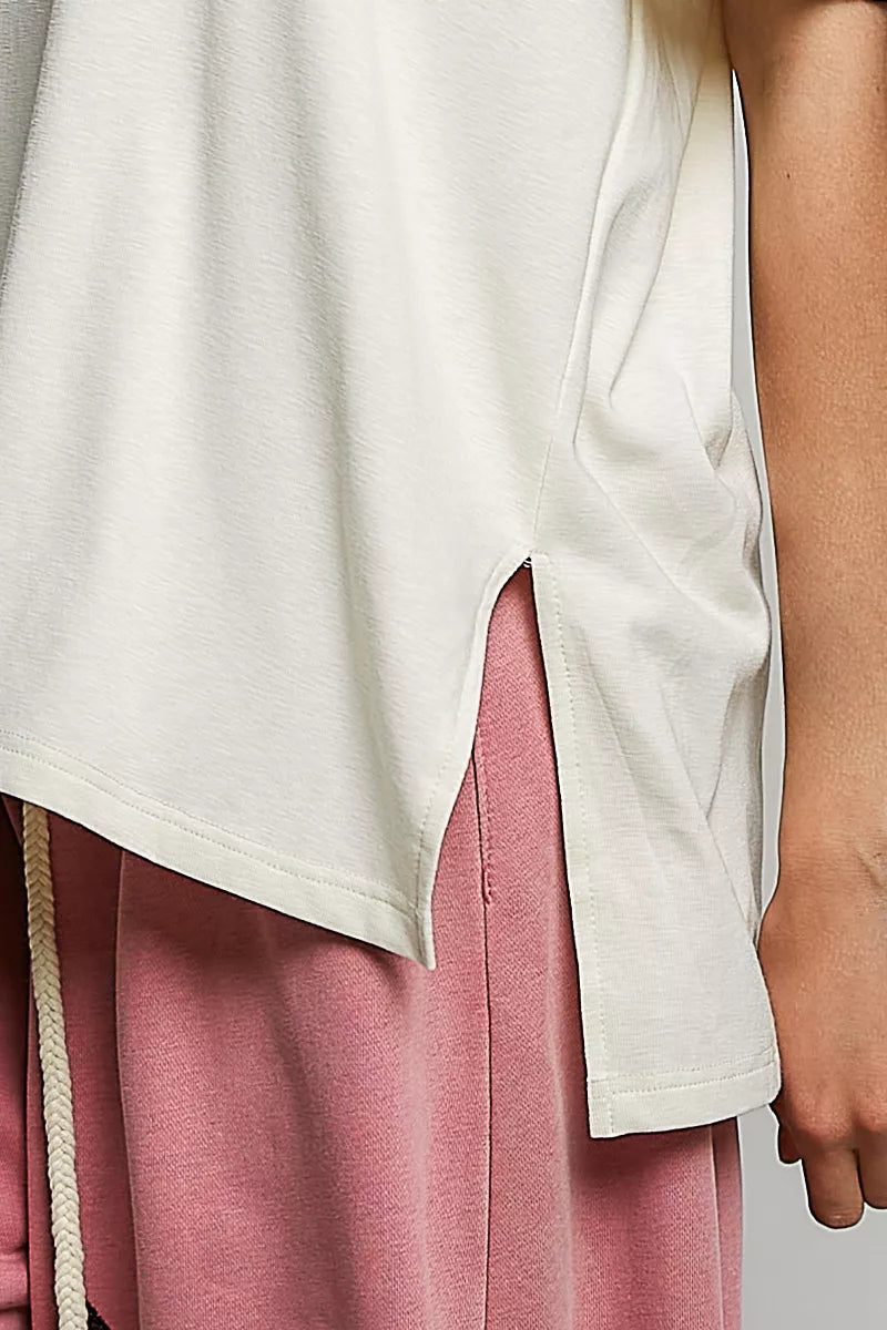pol-american-flag-color-block-side-slit-cotton-top image 7