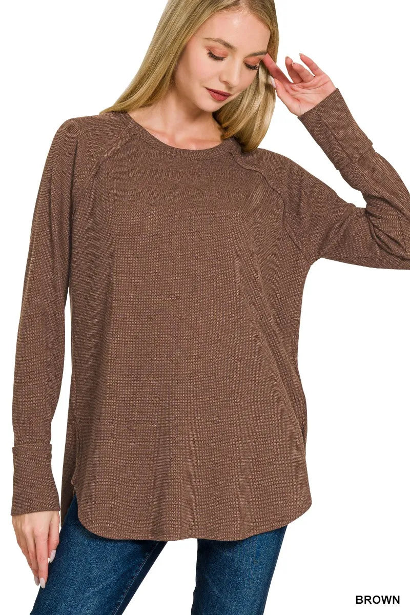 zenana-baby-waffle-long-sleeve-top-3 image 1