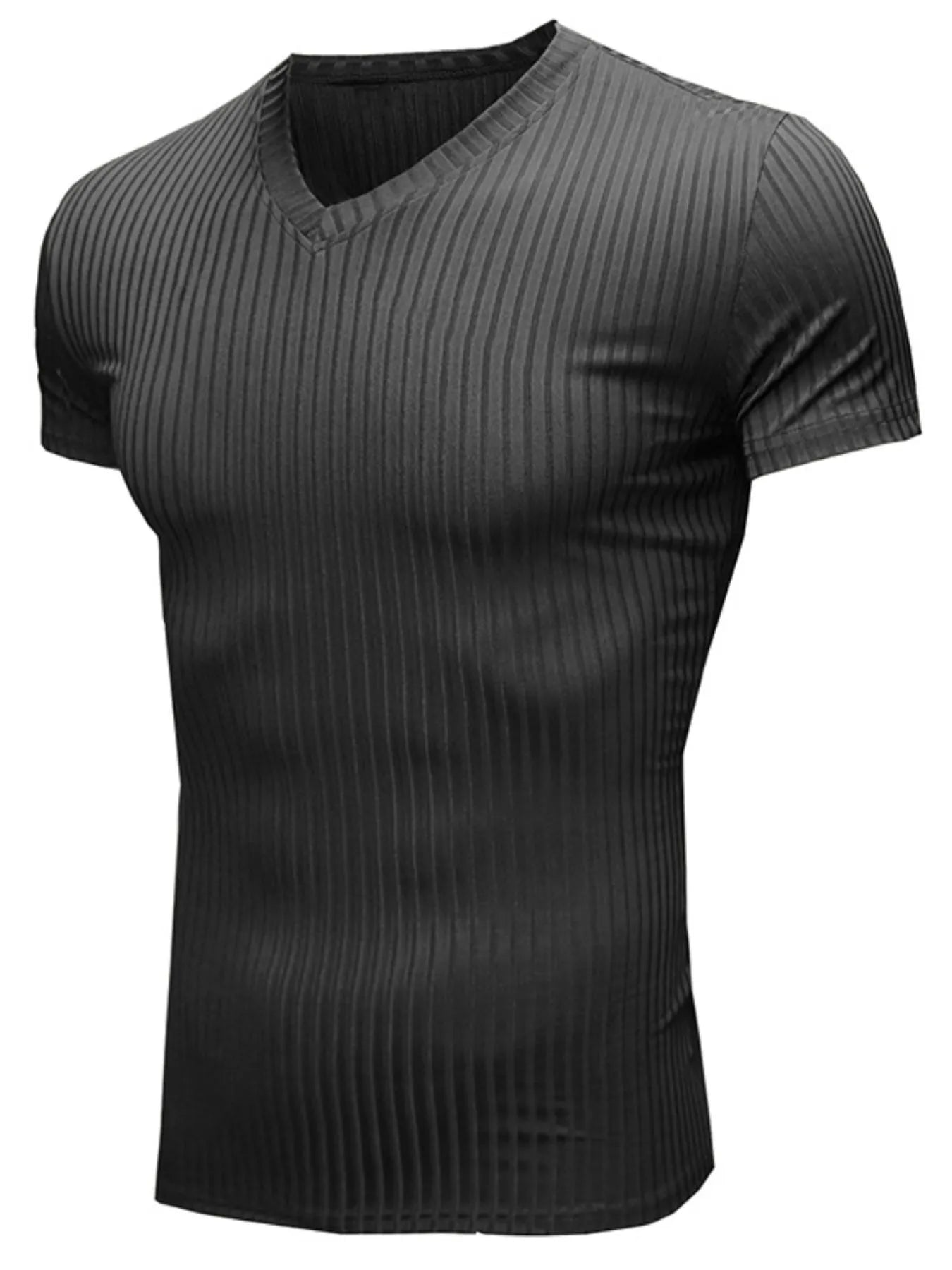 Men's Ribbed Short Sleeve Slim Fit T-Shirt | Tampa Bay Discounts