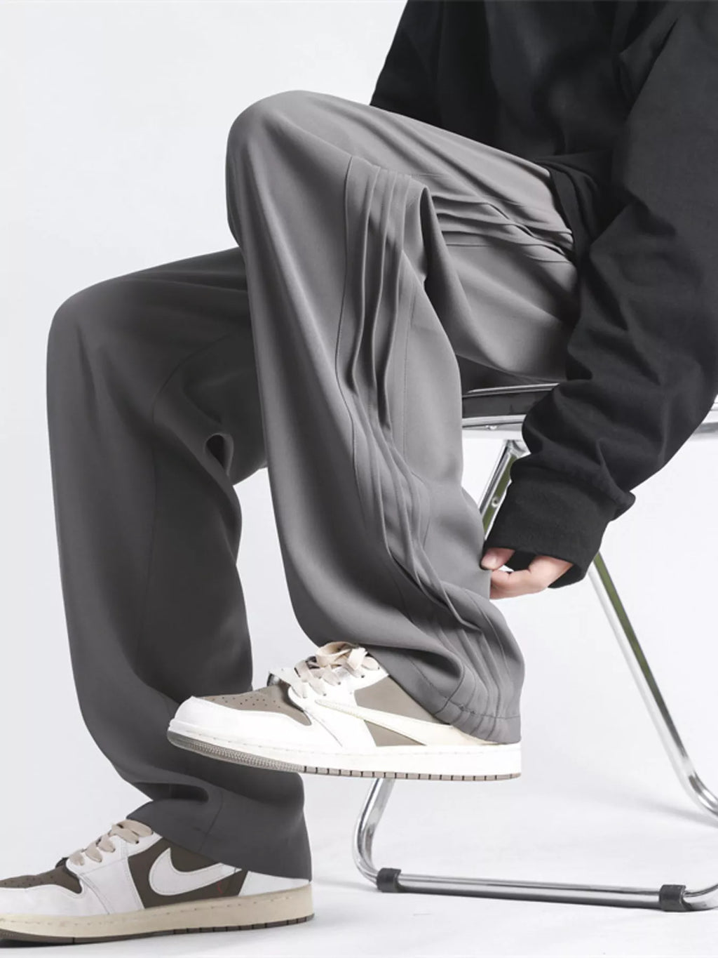 Men's Plus Size Wide Leg Pleated Casual Pants | Tampa Bay Discounts