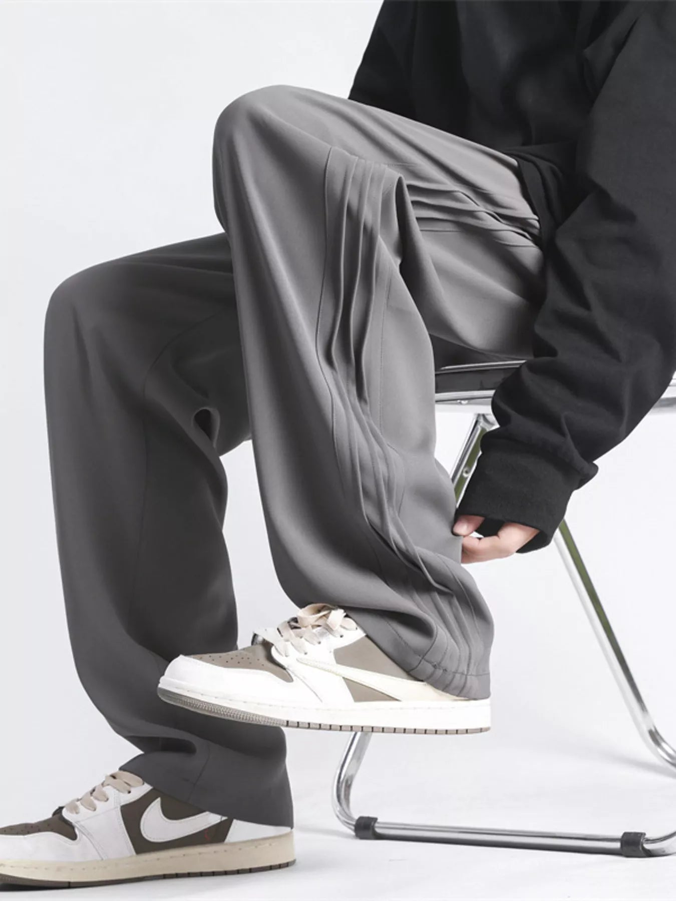 Men's Plus Size Wide Leg Pleated Casual Pants | Tampa Bay Discounts